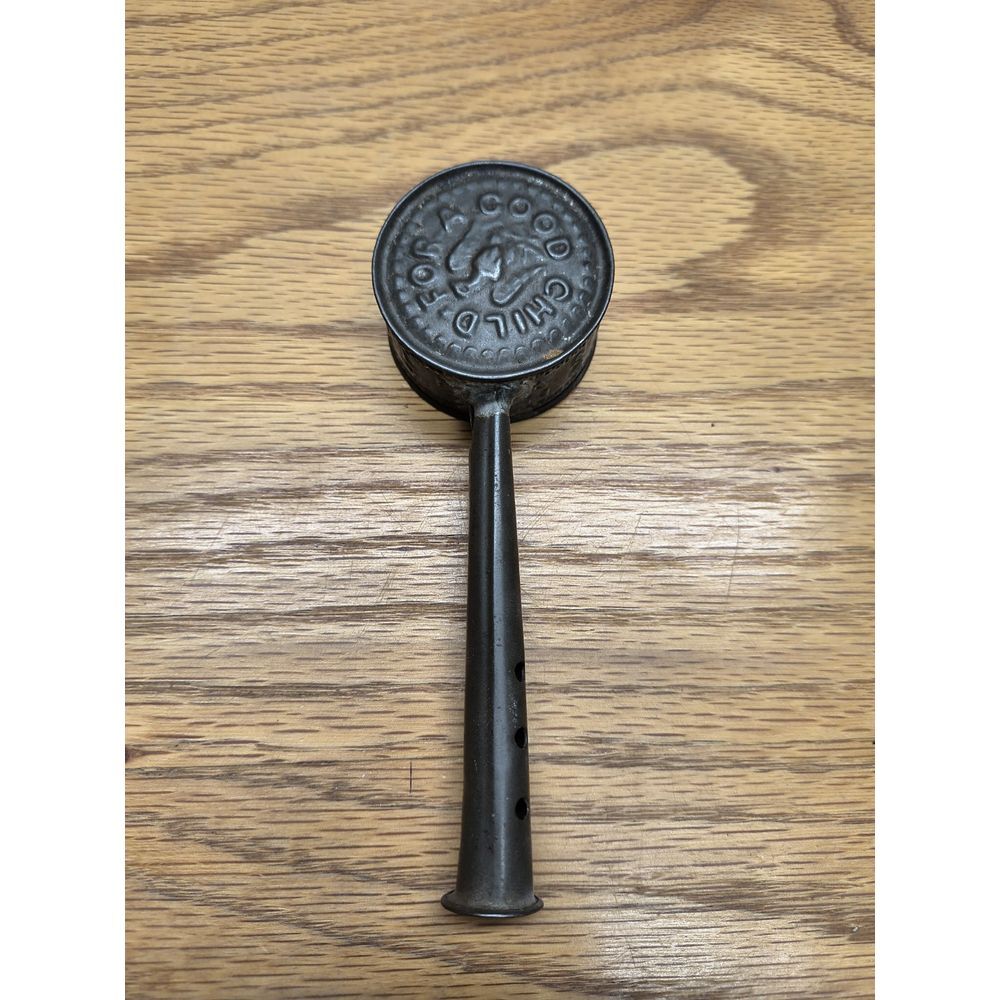 Antique Tin For A Good Girl Whistle Accessory To Display With Fashion Lady Dol‎